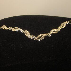 Silver Tone Rhinestone Bracelet Bling